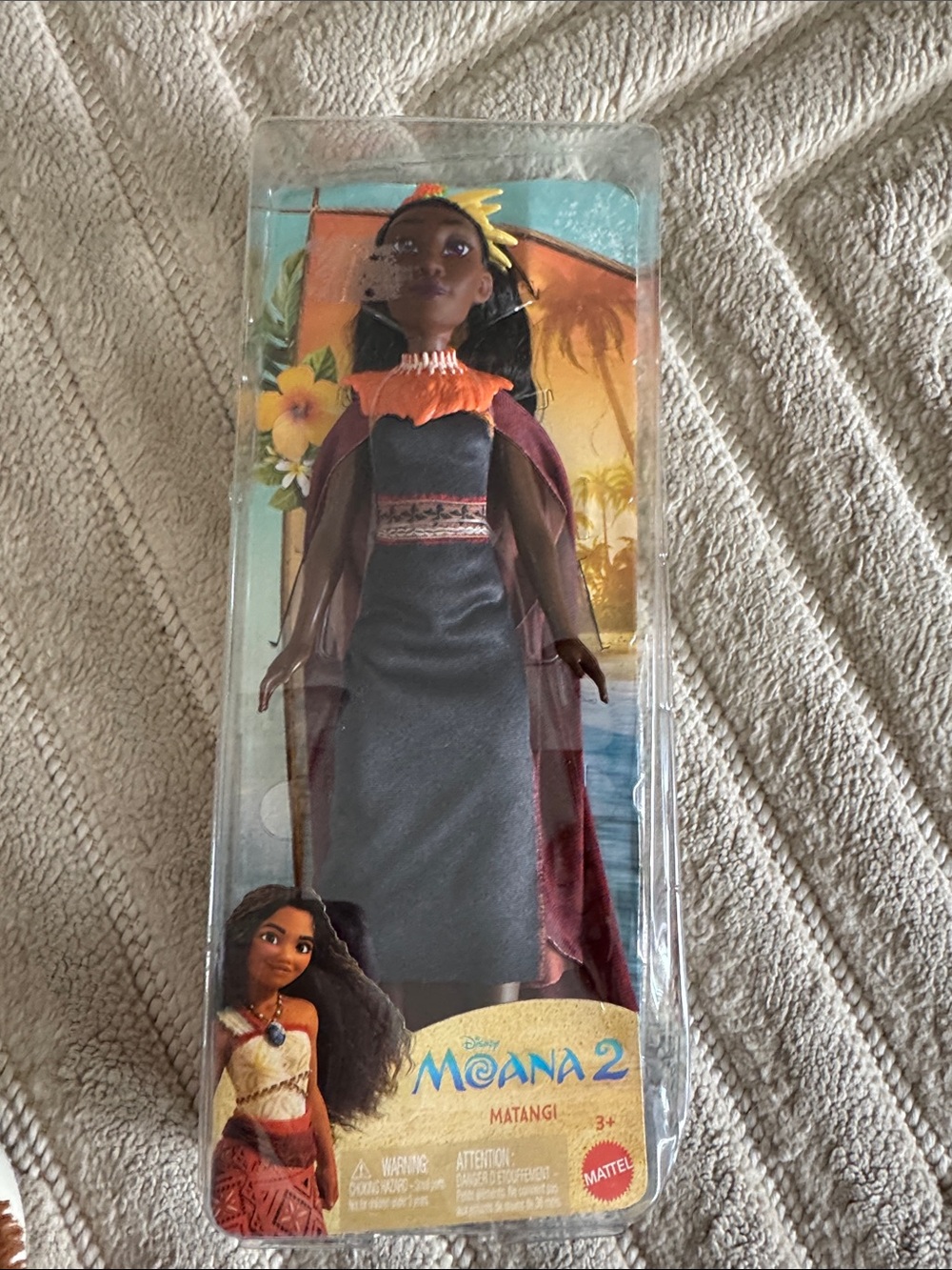 Mattel Moana 2 Matangi Doll - Black & Burgundy with Orange Accent